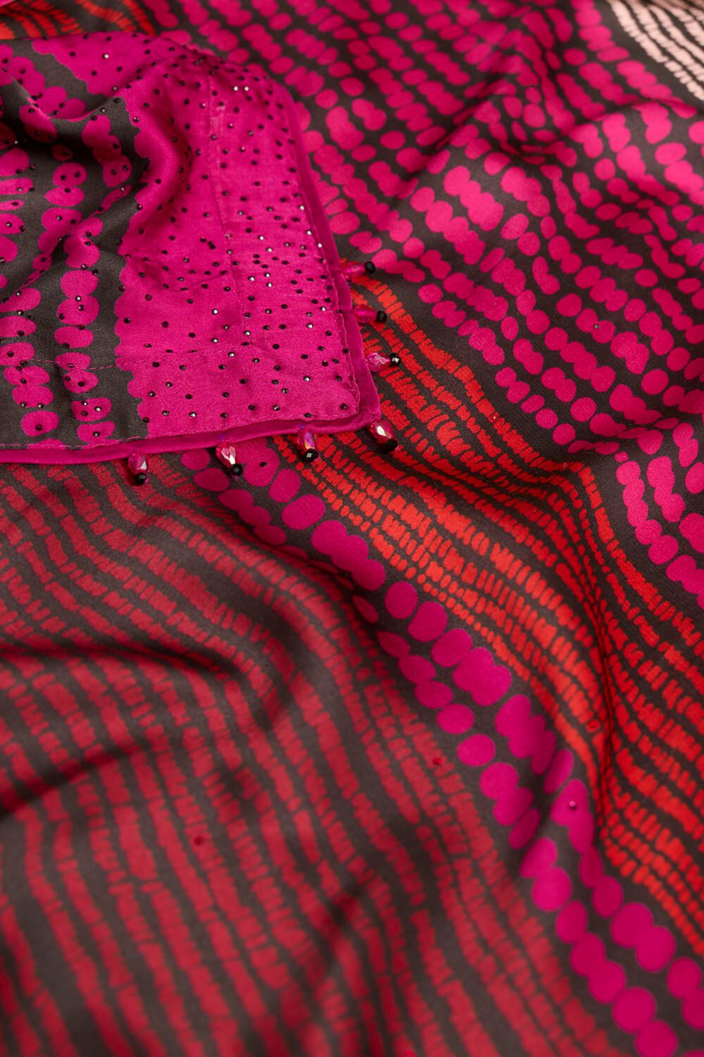 Multi Printed Viscose Saree image number null