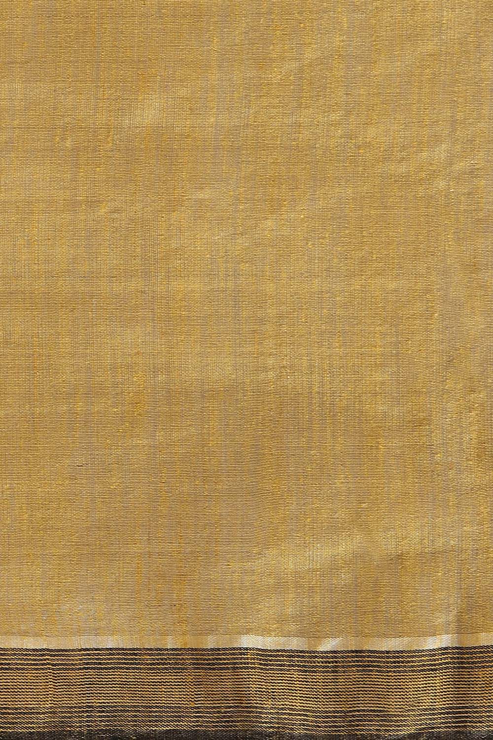 Dark Yellow Pure Silk Vanya Jamdani Saree image number null