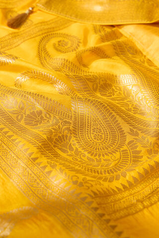 Yellow Woven Pure Viscose Saree thumbnail image number null