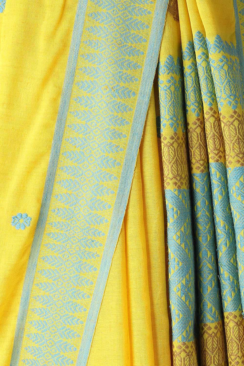 Yellow Modal Eri Assam Saree image number null