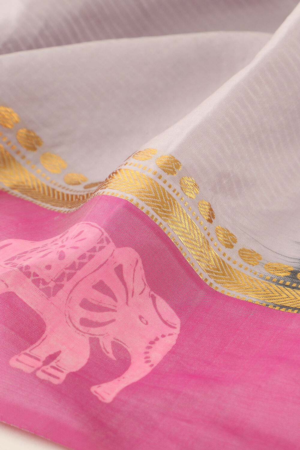 Grey Pure Silk South Printed Saree image number null