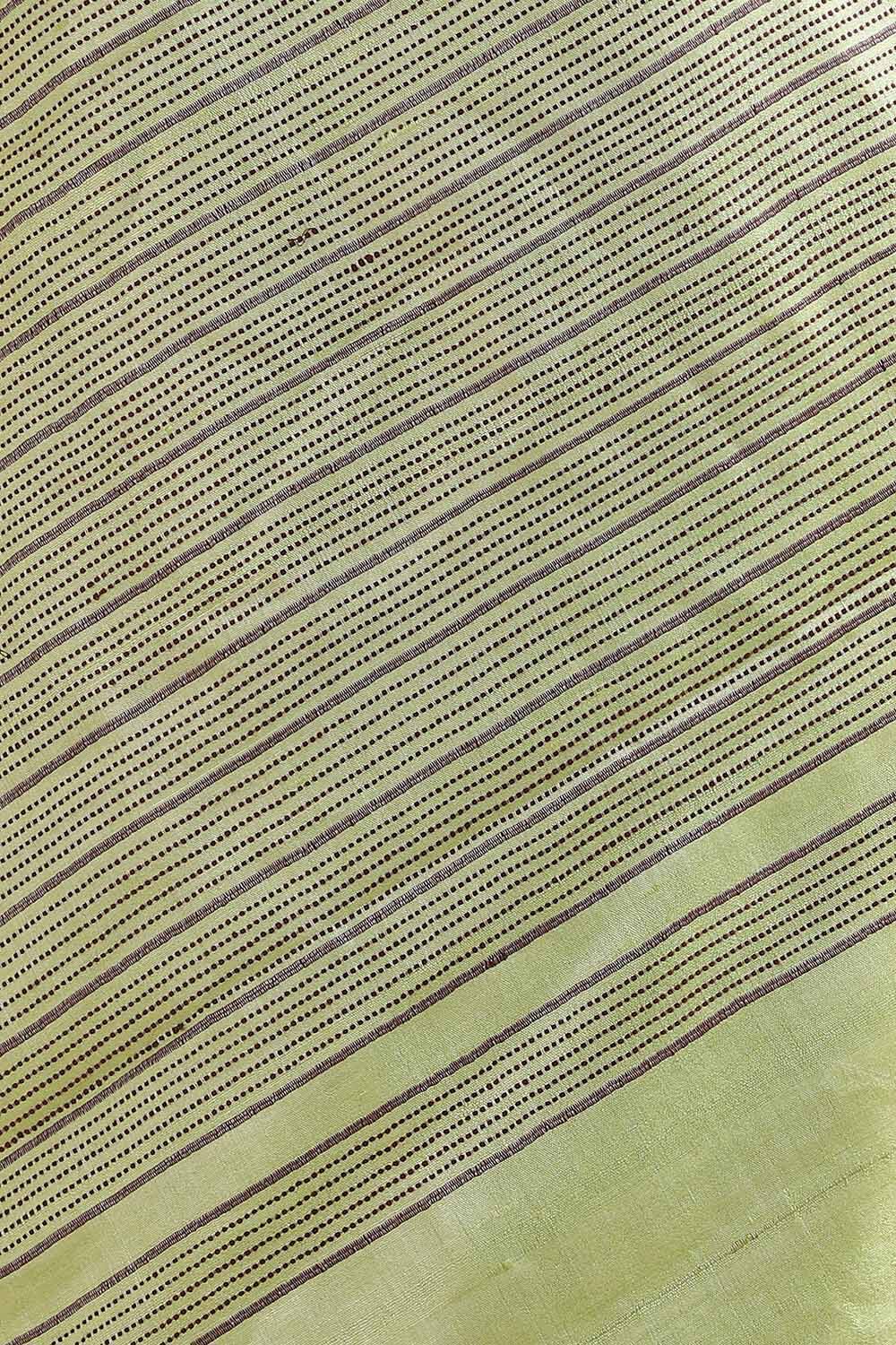 Green Pure Tussar Woven Saree image number null