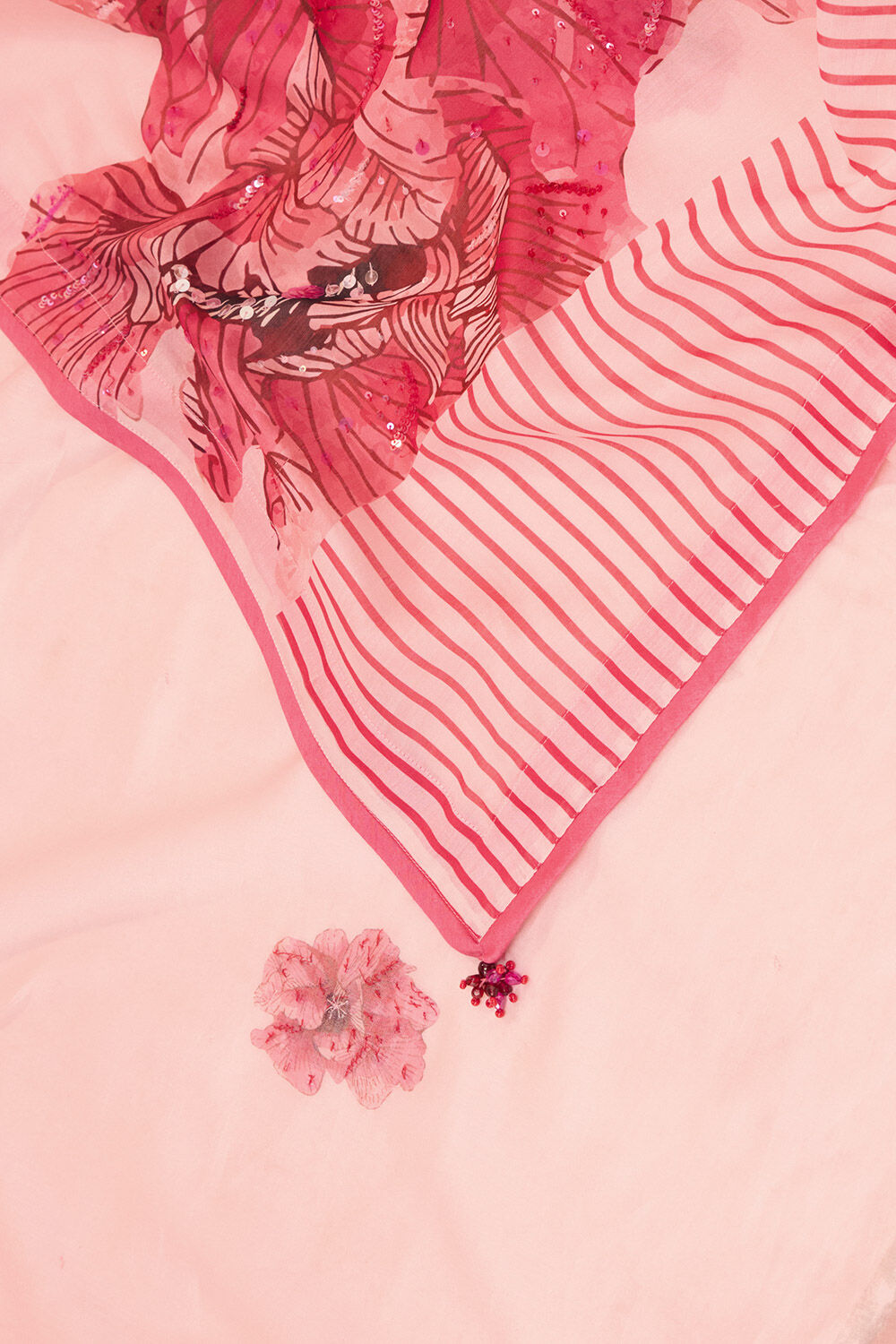 Light Pink Pure Silk Cotton Printed Saree image number null