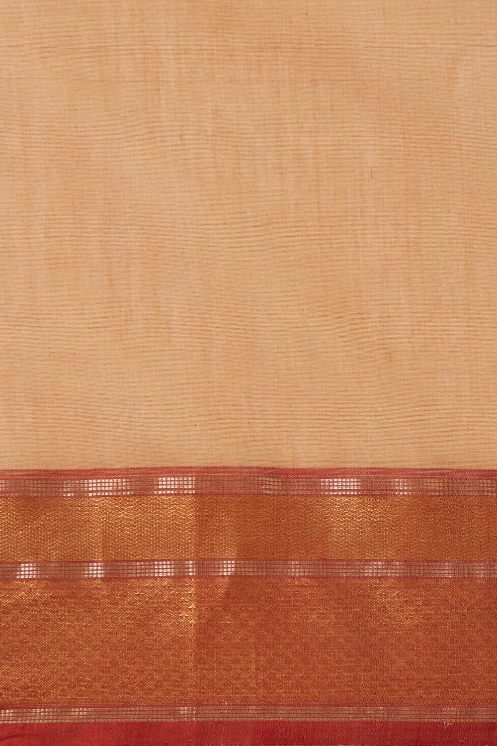 Red Pure Silk Cotton Maheshwari Saree image number null