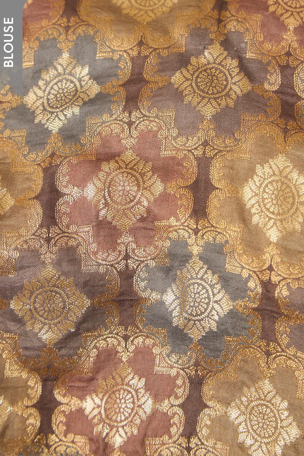 Brown Woven Viscose Saree image number null