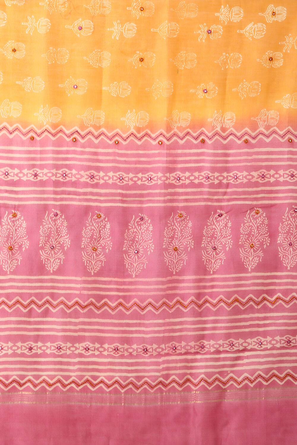 Yellow Embroidered Pure Silk Cotton Saree image number null