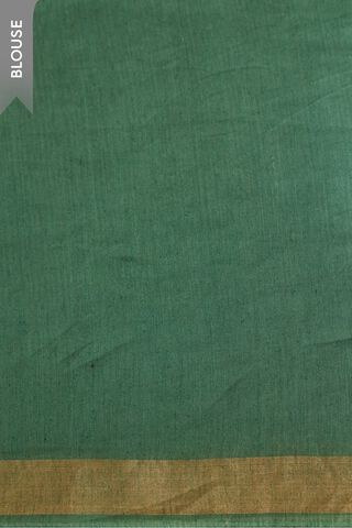 Dark Green Bengal Pure Silk Linen Embroidered Saree thumbnail image number null