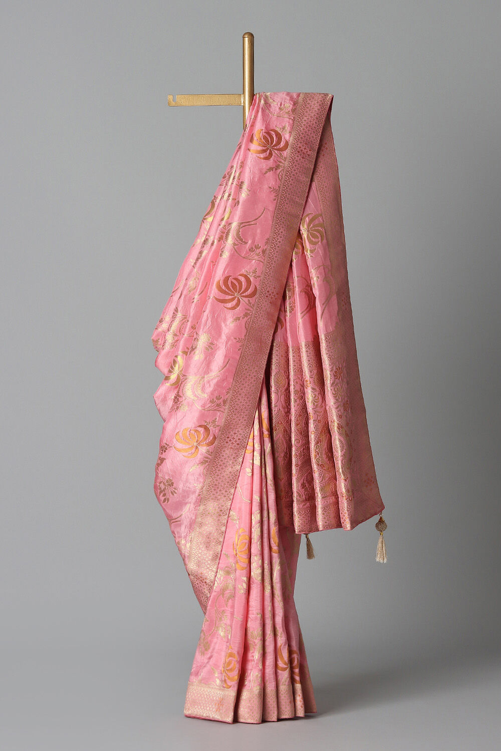 Light Pink Luxe Woven Saree image number null