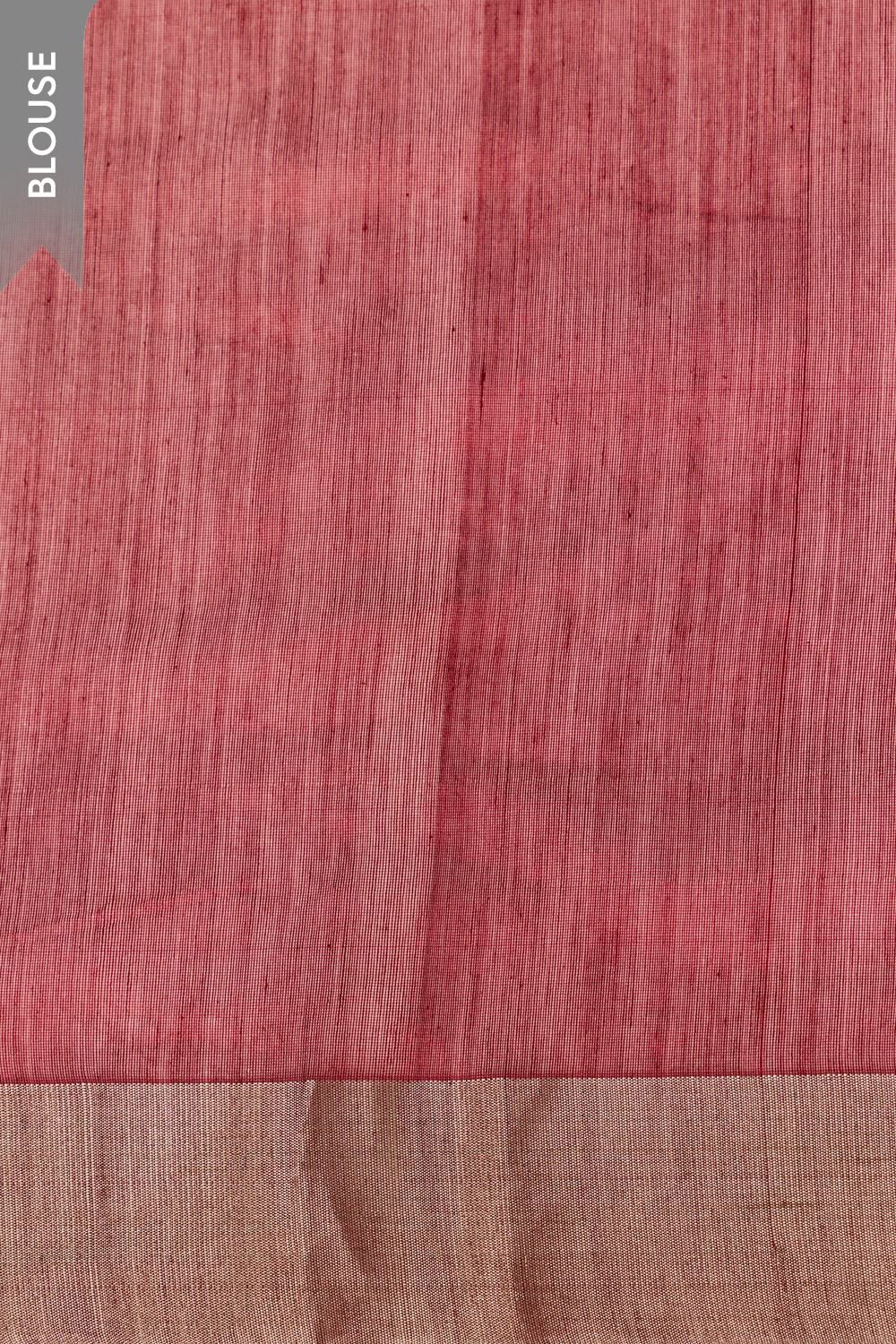 Red Silk Cotton Chanderi Eknaliya Saree image number null