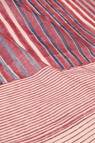 Off White Rajasthan Pure Silk Cotton Printed Sanganeri Saree thumbnail image number null