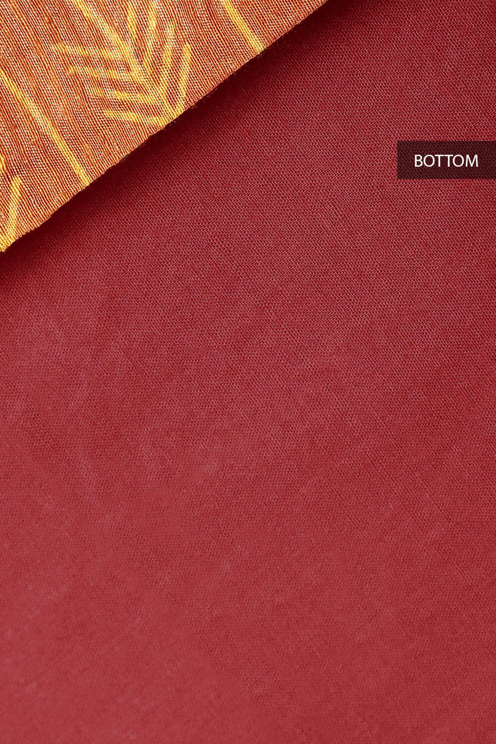 Orange Block Printed Tussar Suit image number null