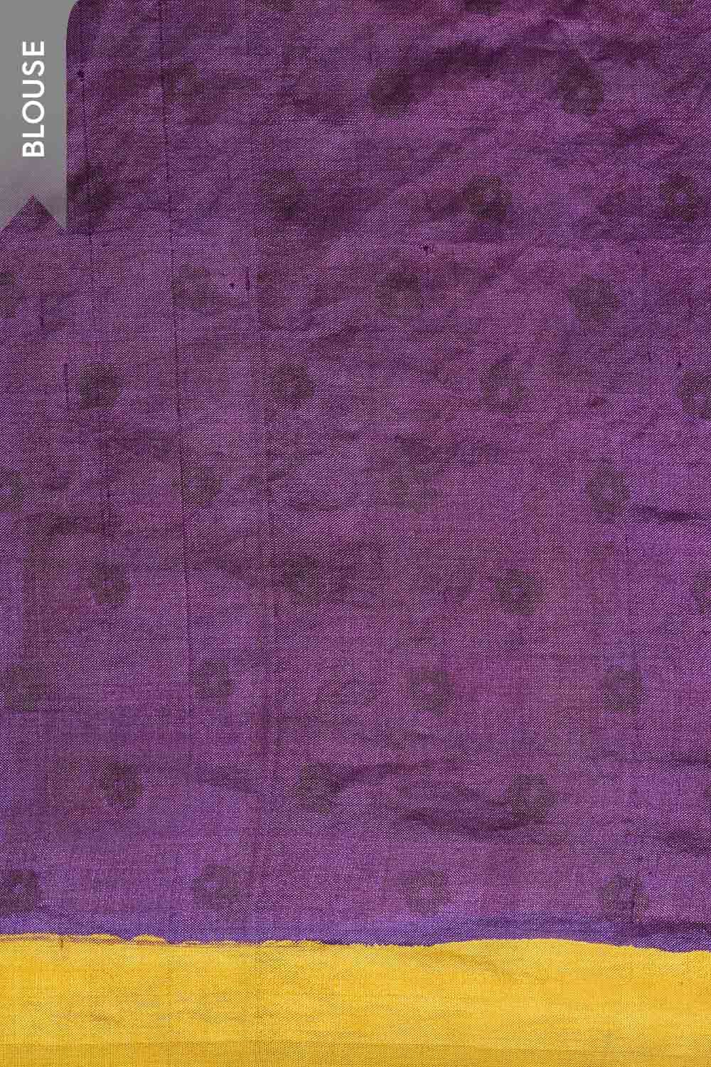 Light Green Pure Silk Block Printed Bengal Saree image number null
