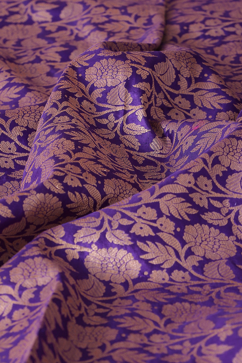 Dark Blue Pure Silk Banarasi Saree image number null