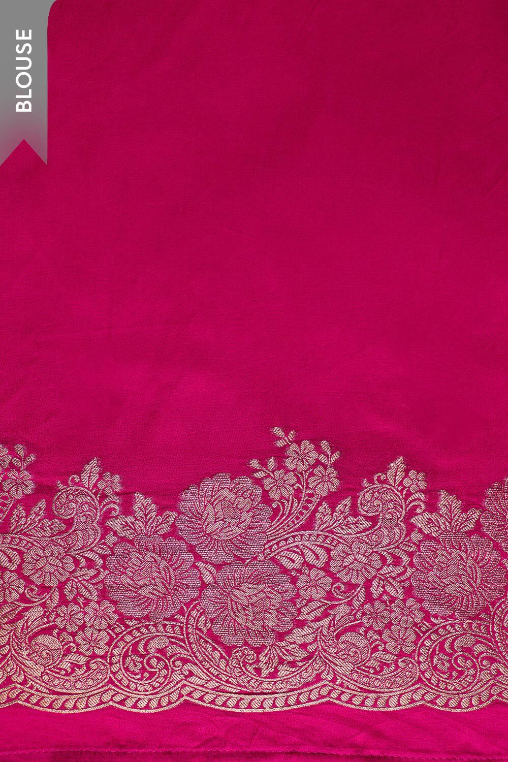 Pink Woven Viscose Satin Saree image number null