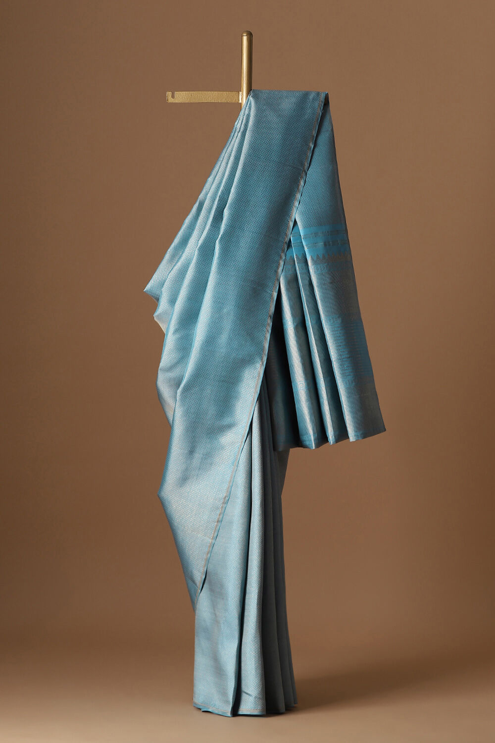 Light Blue Pure Silk Kanjivaram Saree image number null