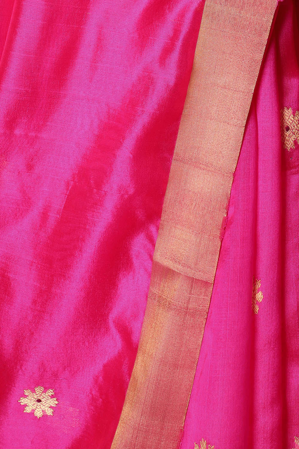 Pink Pure Silk Chanderi Saree image number null