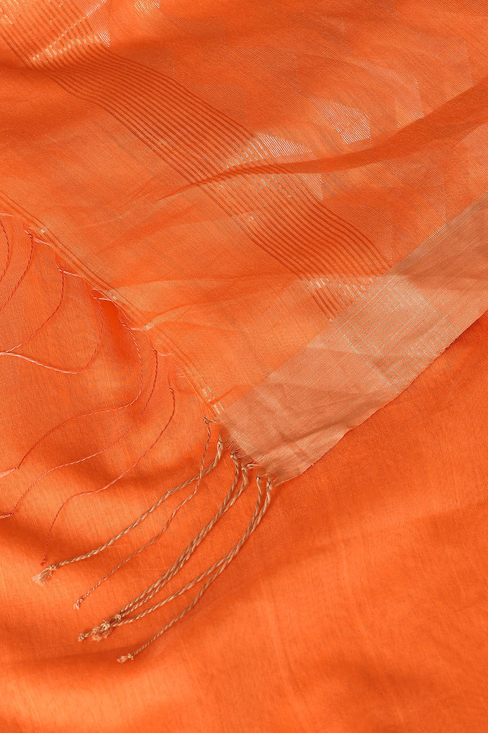 Light Orange Pure Silk Cotton Jamdani Saree image number null