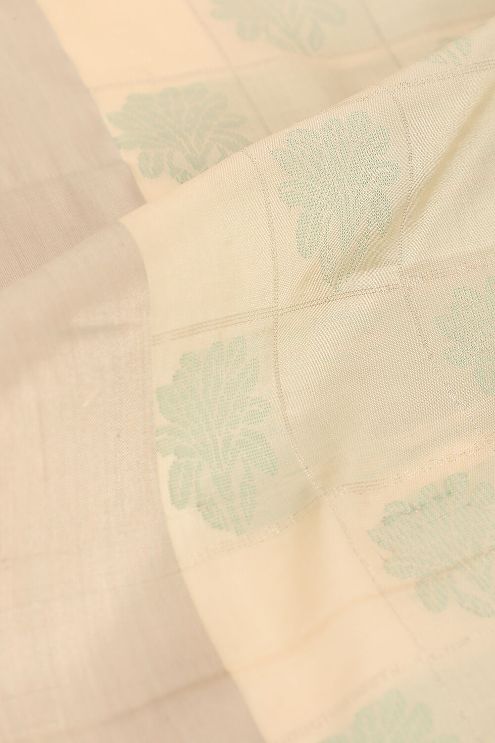 Beige Pure Silk Woven South Saree image number null