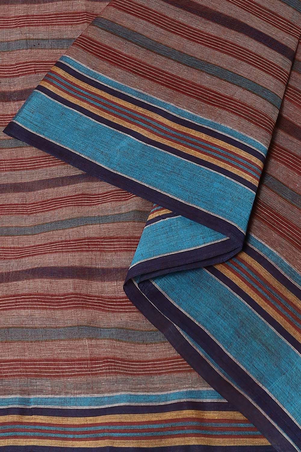 Brown Pure Cotton Bengal Saree image number null