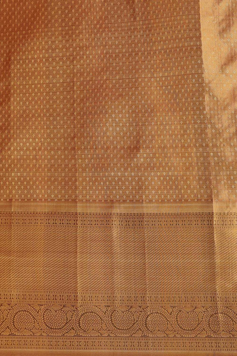 Light Orange Pure Silk Kanjivaram Saree image number null