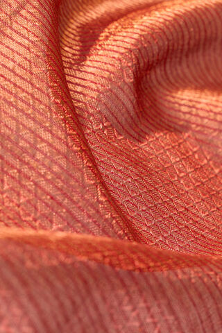 Red Brocade Pure Silk Cotton Maheshwari Saree thumbnail image number null