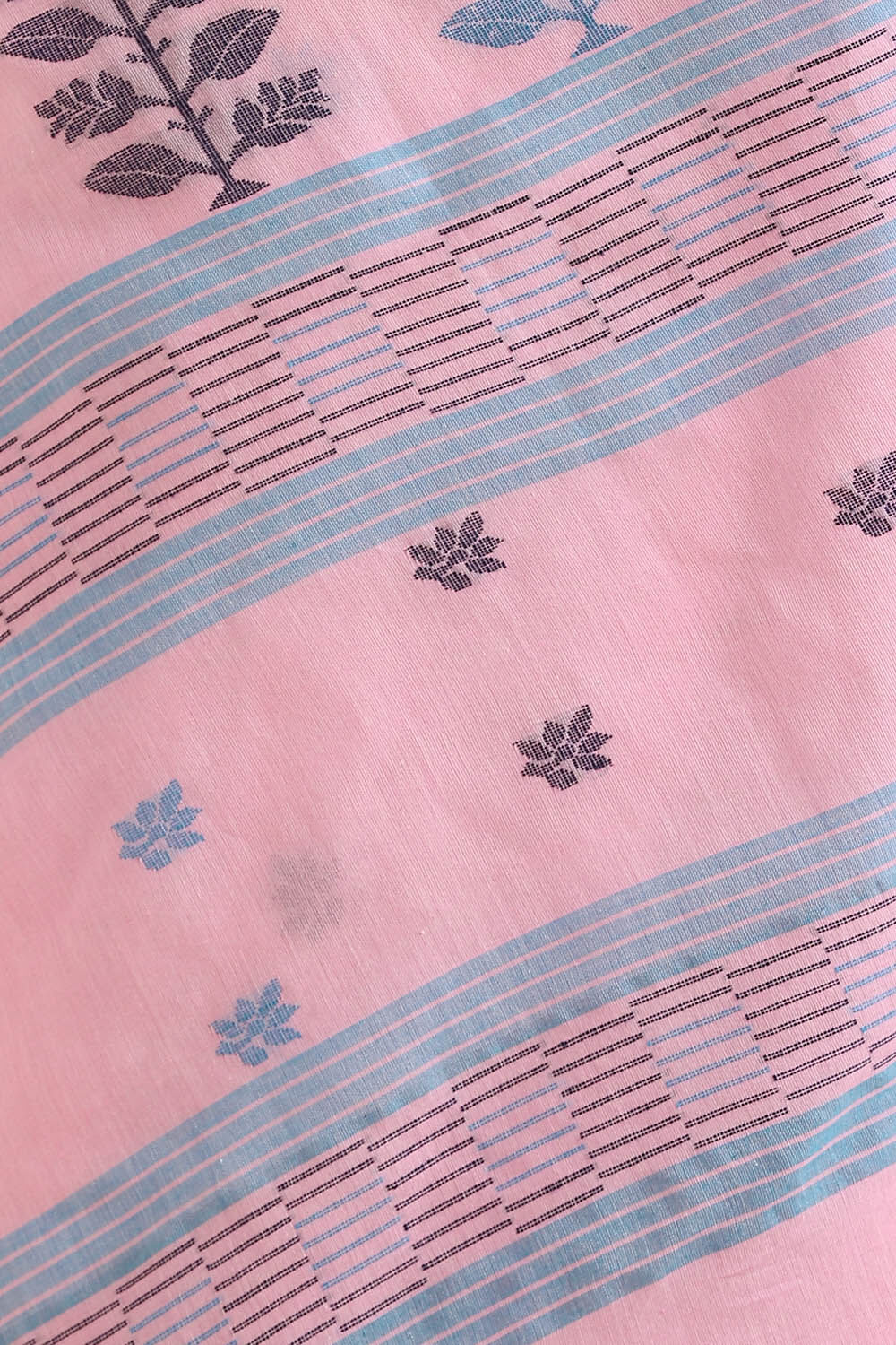 Light Pink Pure Cotton Jamdani Saree image number null