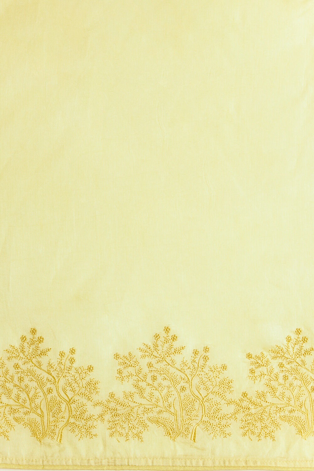 Light Yellow Viscose Organza Embroidered Saree image number null