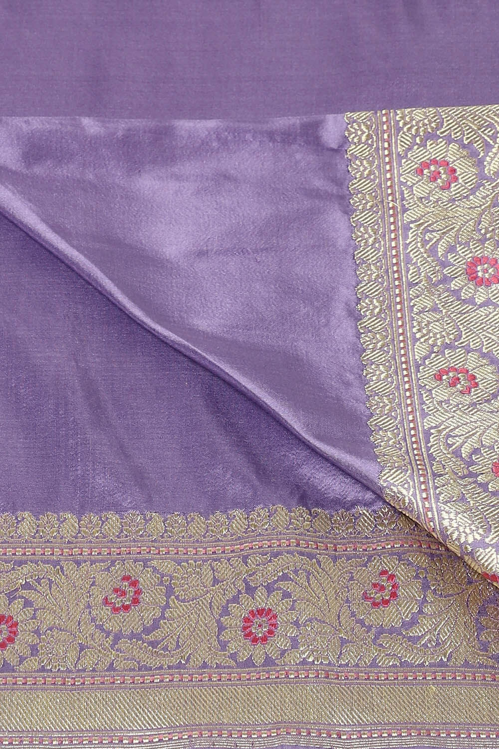 Purple Pure Silk Banarasi Saree image number null