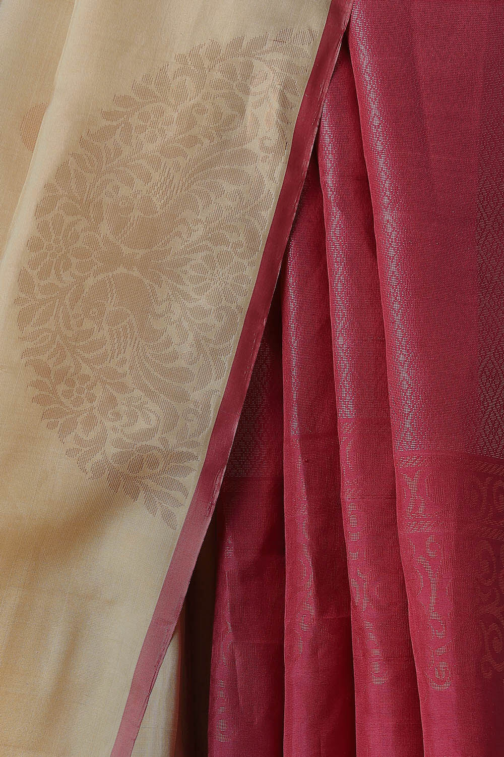Beige Pure Silk South Saree image number null