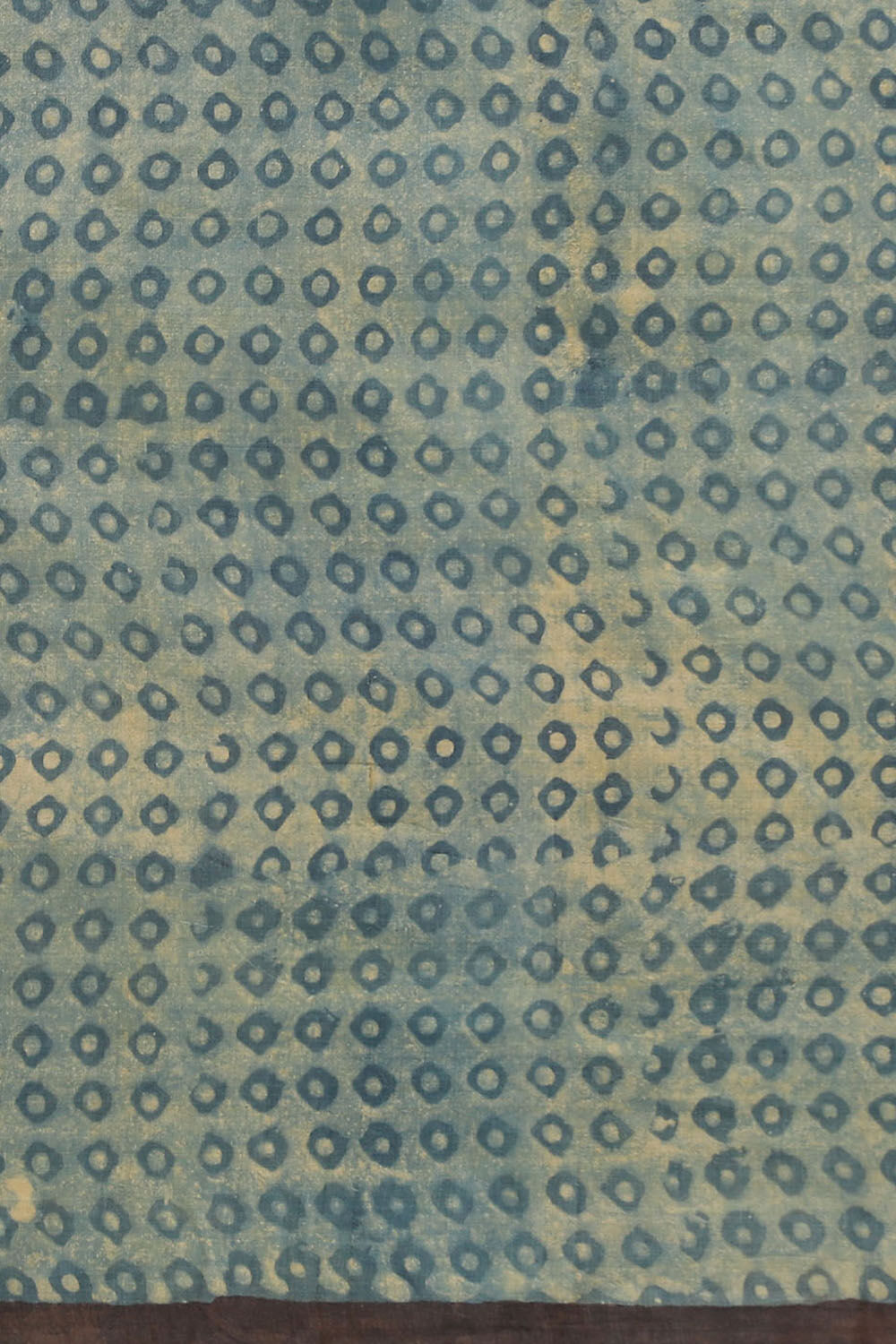 Blue Pure Silk Ajrakh Printed Saree image number null