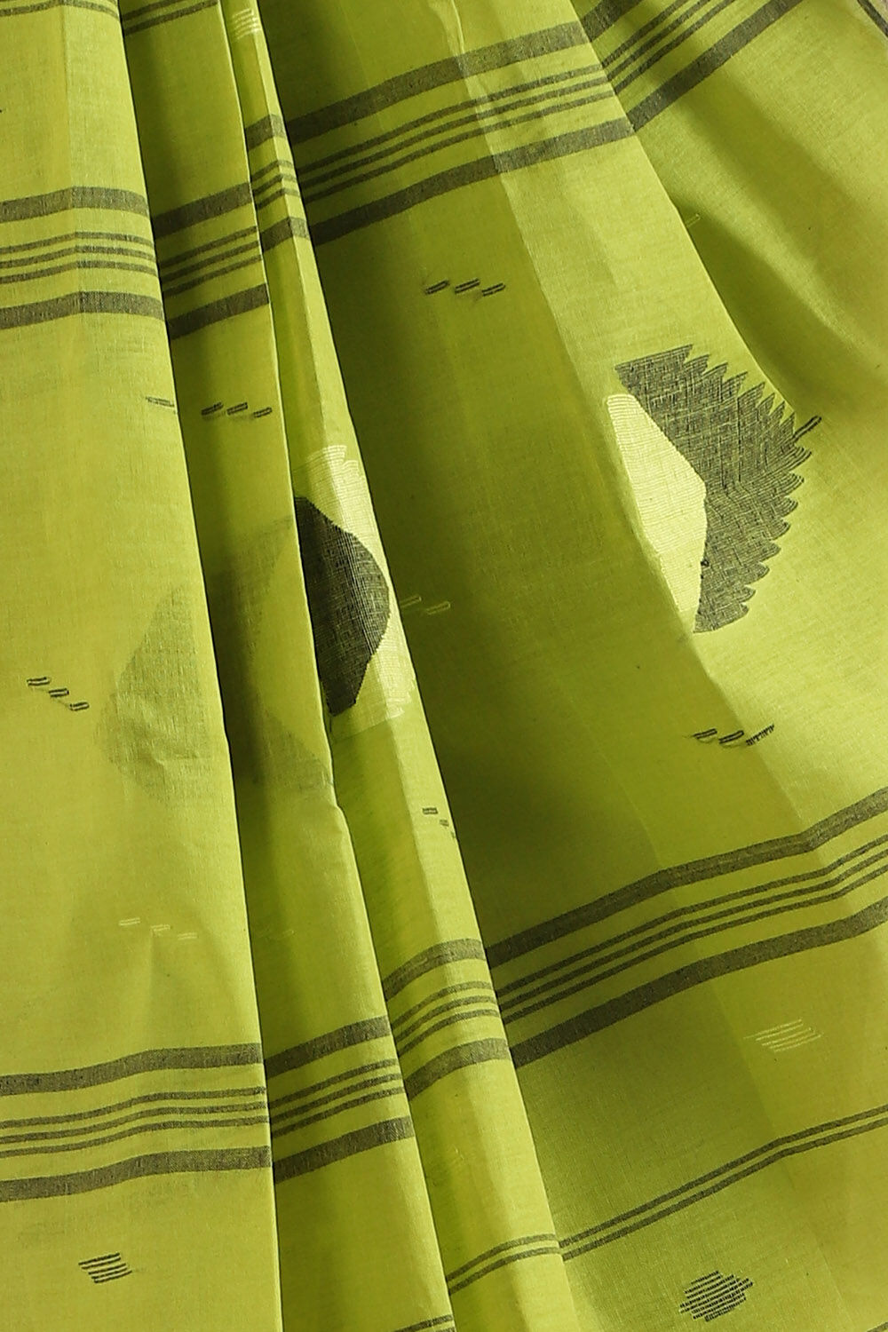 Green Pure Cotton Bengal Saree image number null