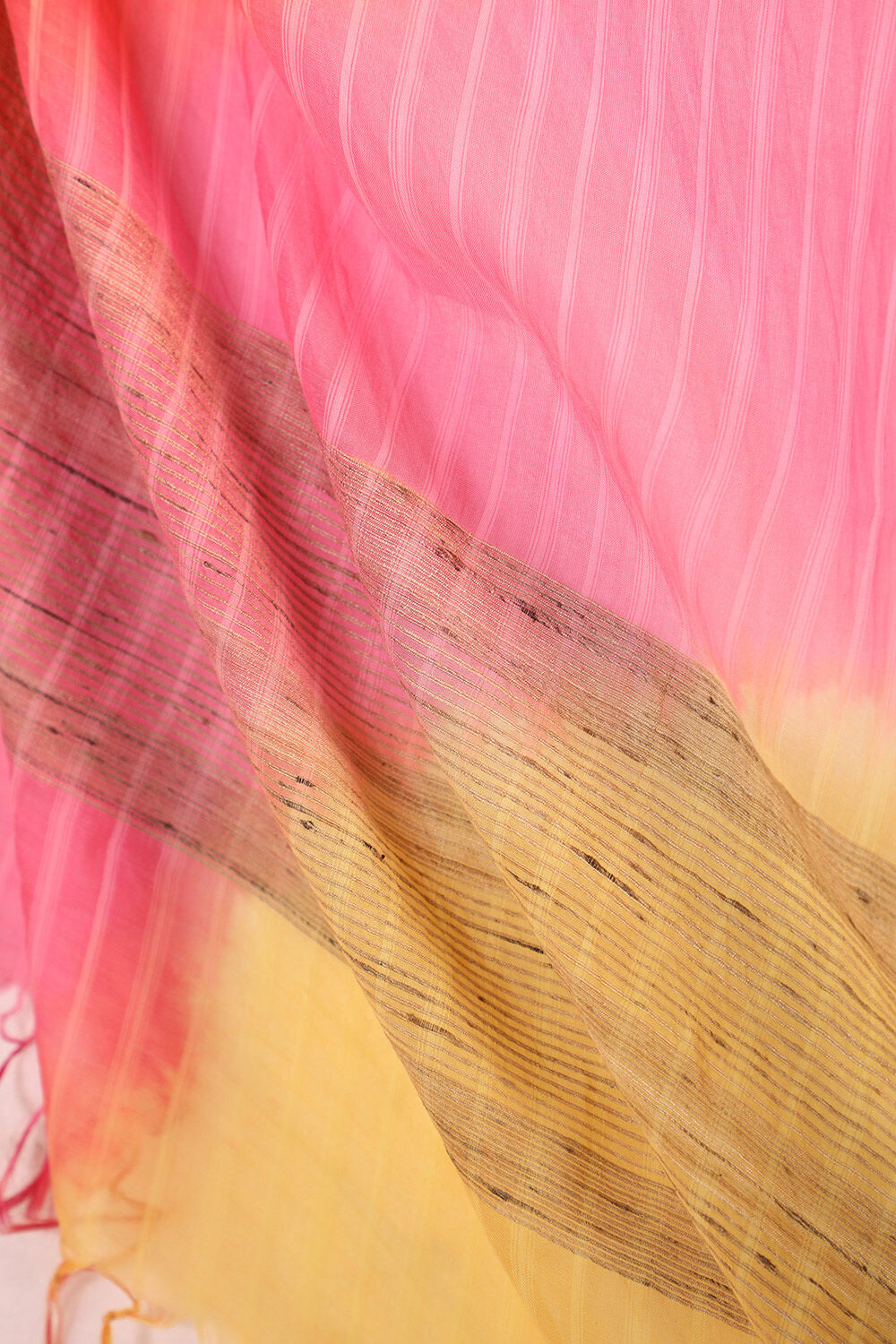 Multicoloured Silk Modal Tie and Dye Saree image number null