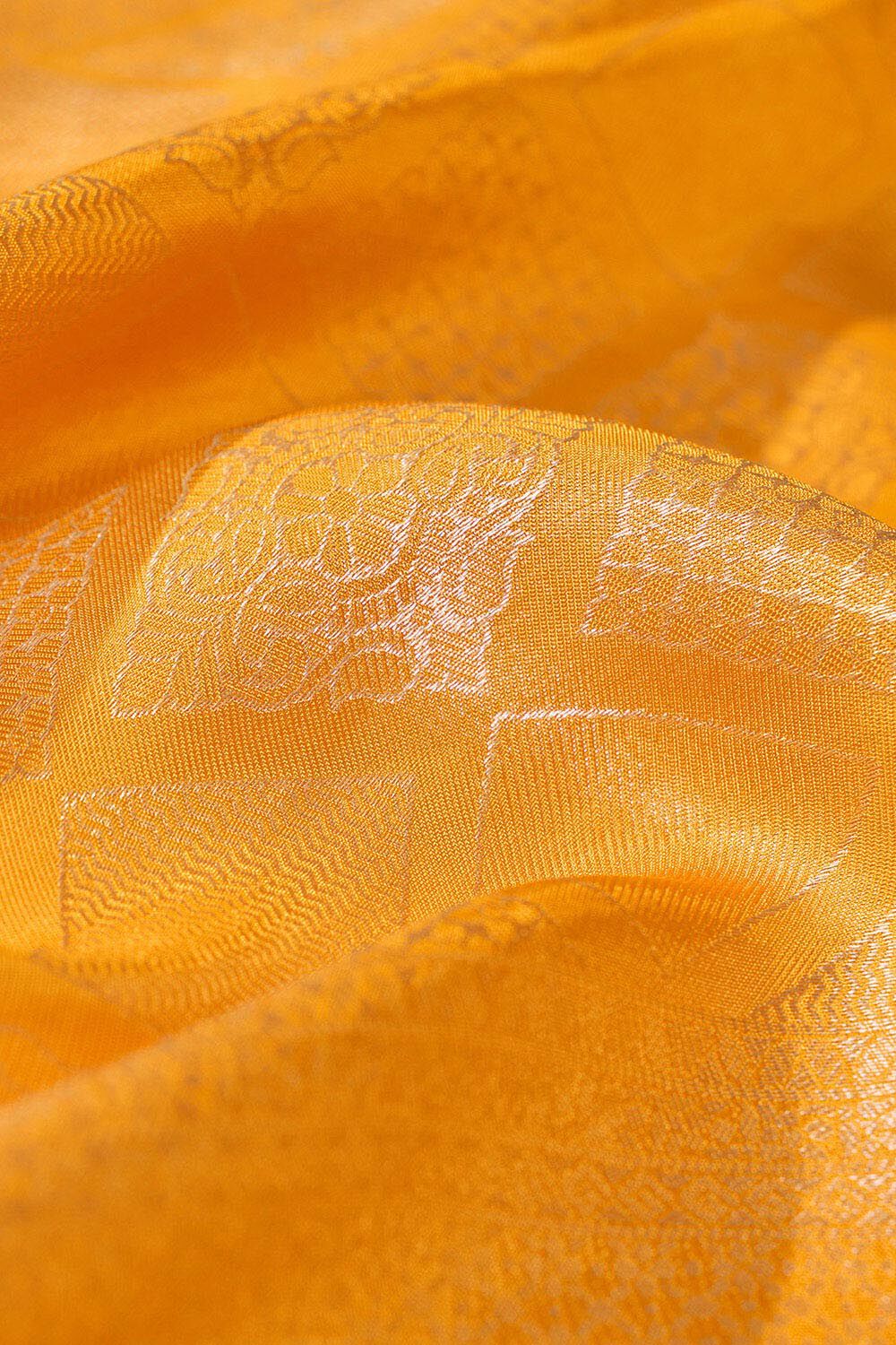 Yellow Woven Pure Viscose Saree image number null