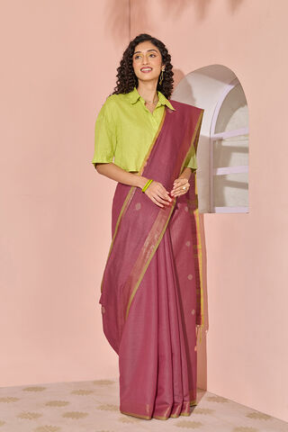 Red Woven Silk Viscose Bhagalpur Saree thumbnail image number null