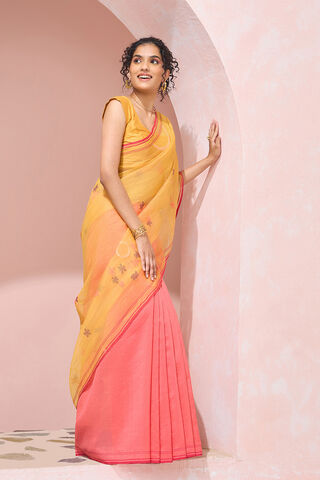 Pink Bengal Pure Silk Cotton Jamdani Saree