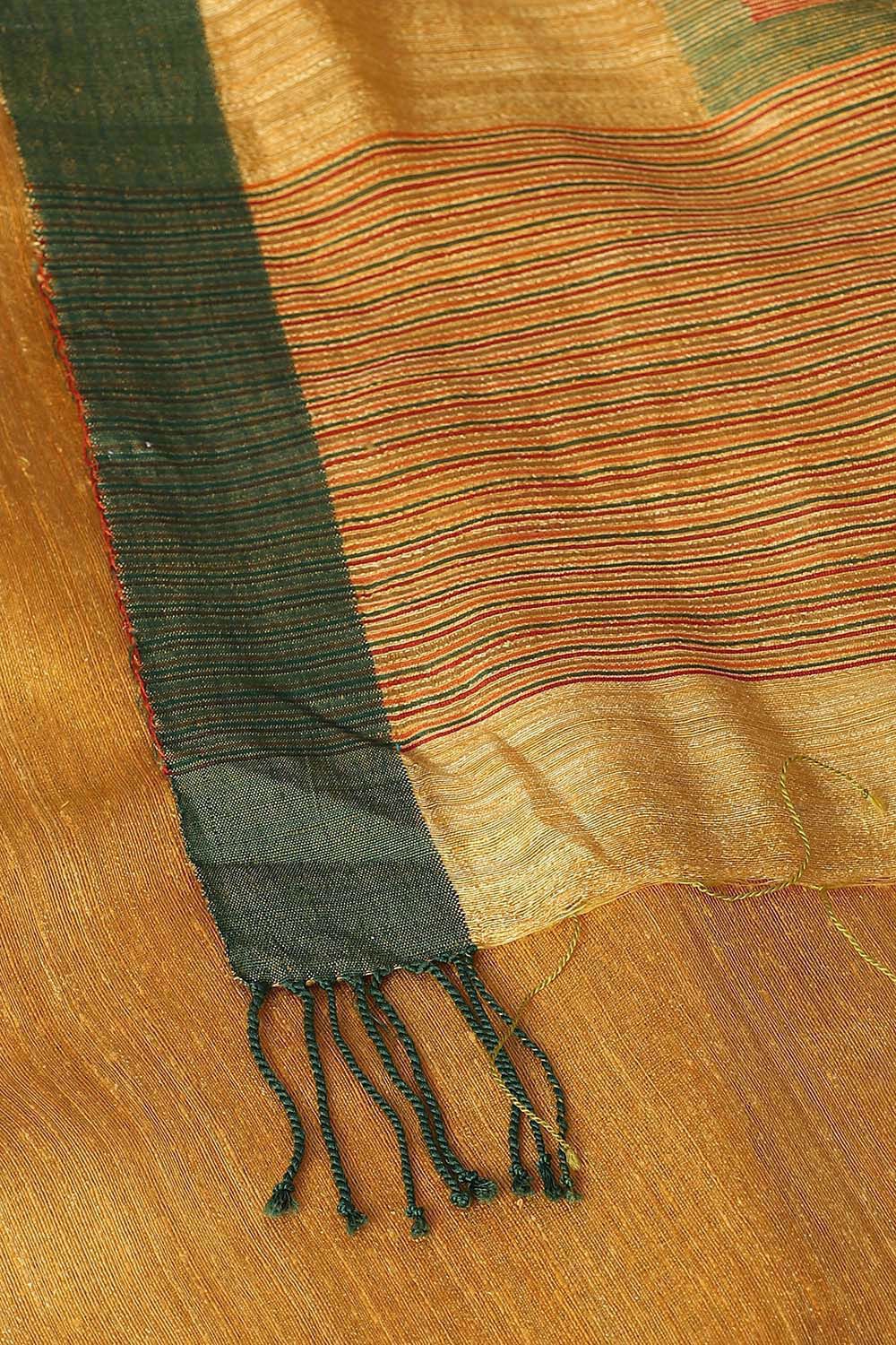 Gold Pure Silk Vanya Jamdani Saree image number null