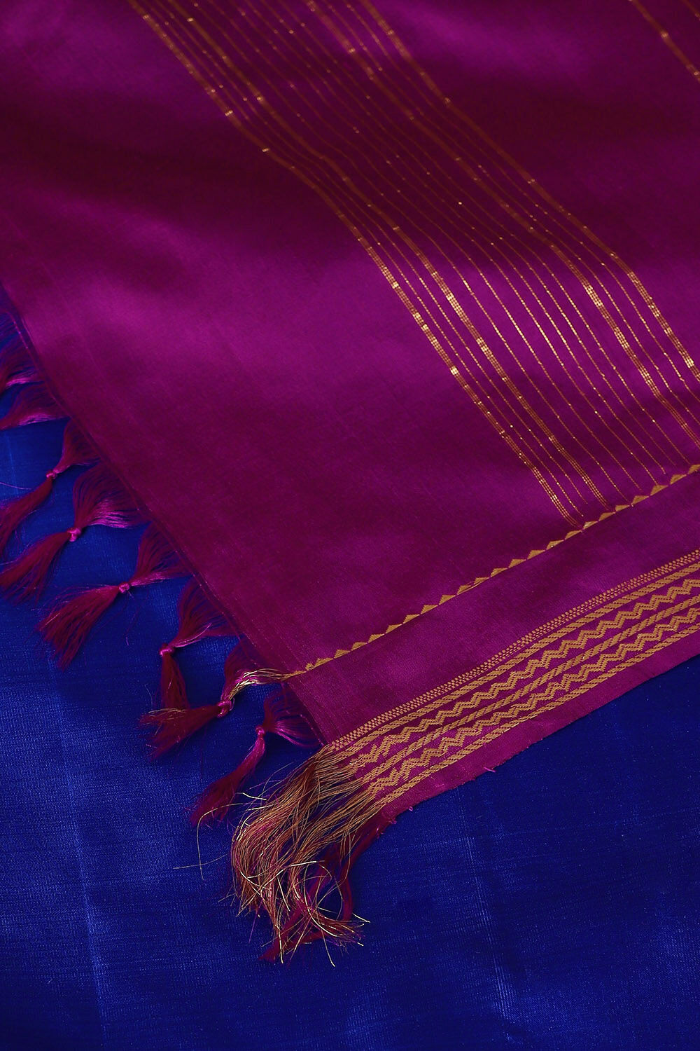 Blue Pure Silk Kanjivaram inspired Saree image number null