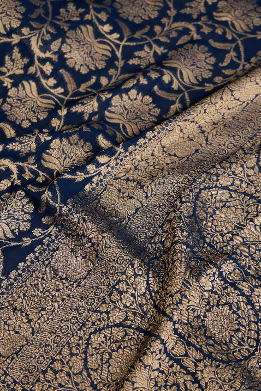 Blue Woven Viscose Georgette Saree image number null