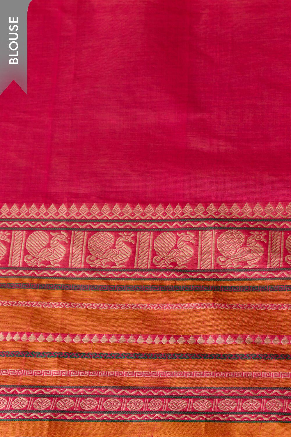 Pink Woven South Pure Cotton Saree image number null