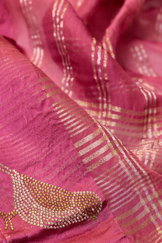 Light Pink Pure Viscose Embroidered Saree thumbnail image number null