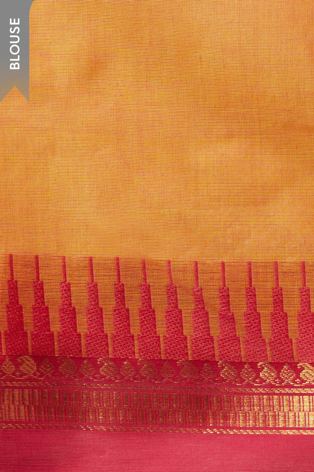 Orange Woven Pure South Cotton Saree image number null