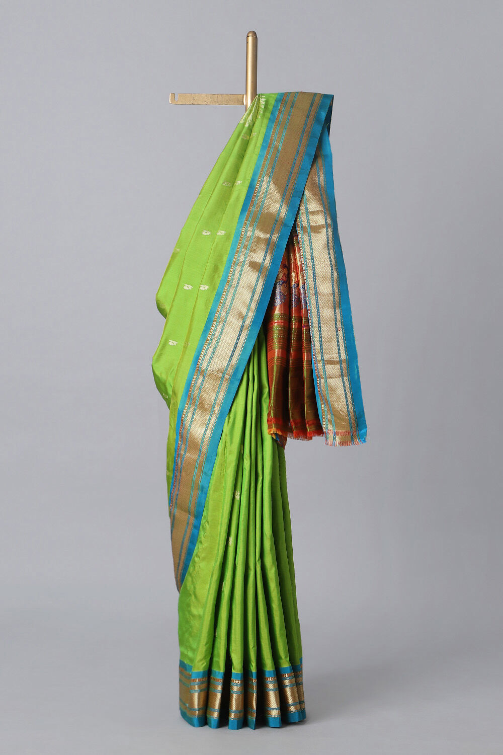 Green Pure Silk Paithani Saree image number null
