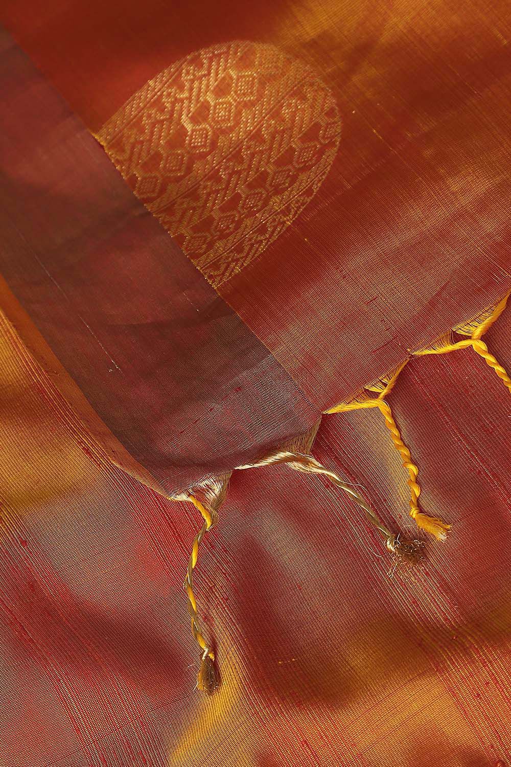 Yellow Pure Silk South Saree image number null