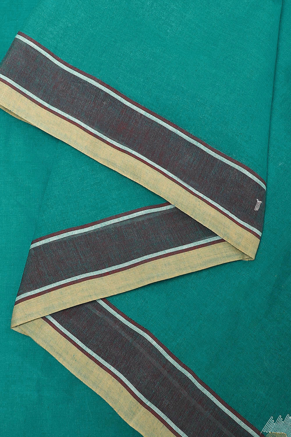 Green Pure Cotton Bengal Saree image number null