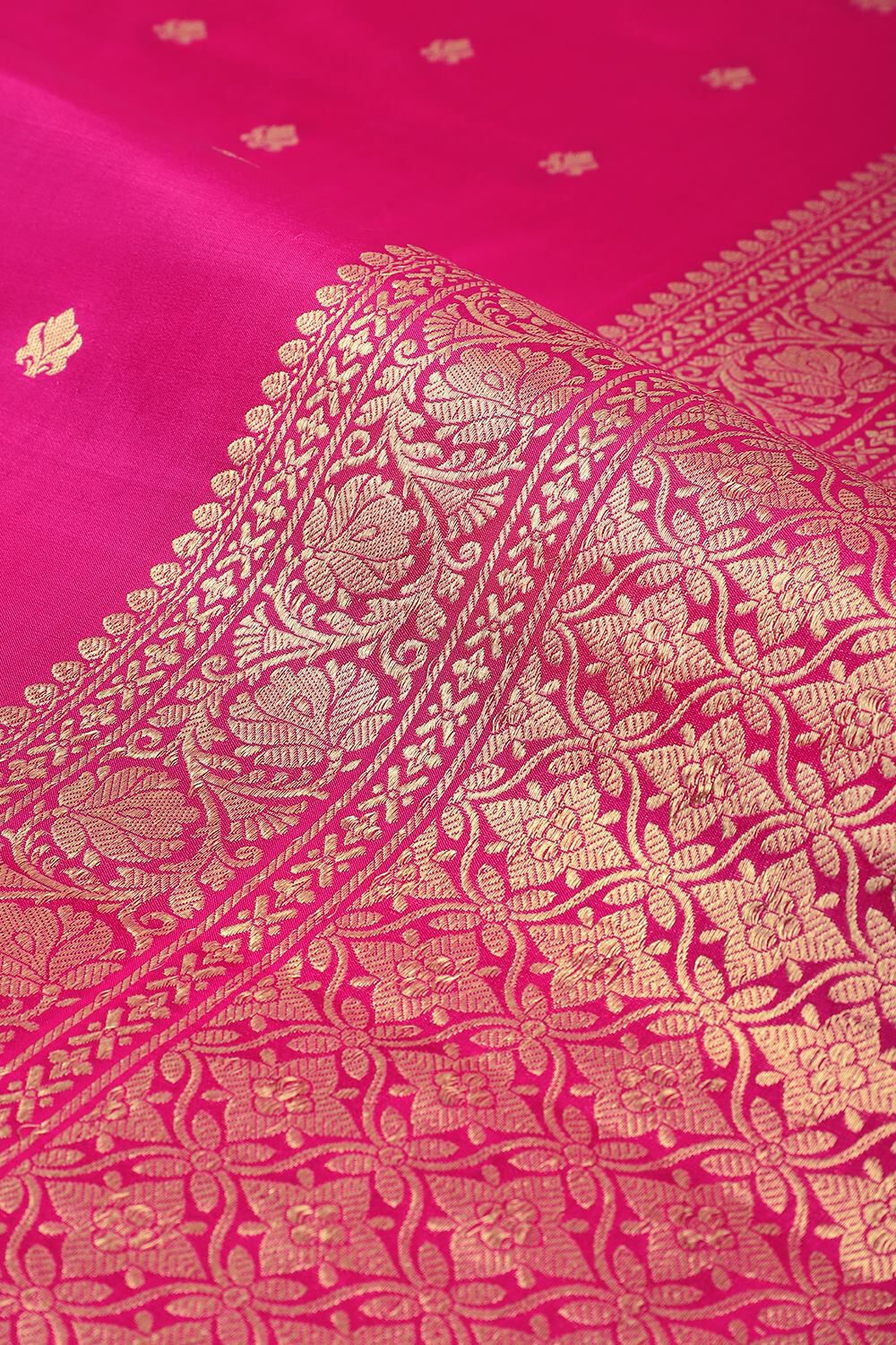 Dark Pink Silk Viscose Woven Saree image number null