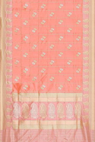 Light Pink Pure Banarasi Silk Sarees thumbnail image number null