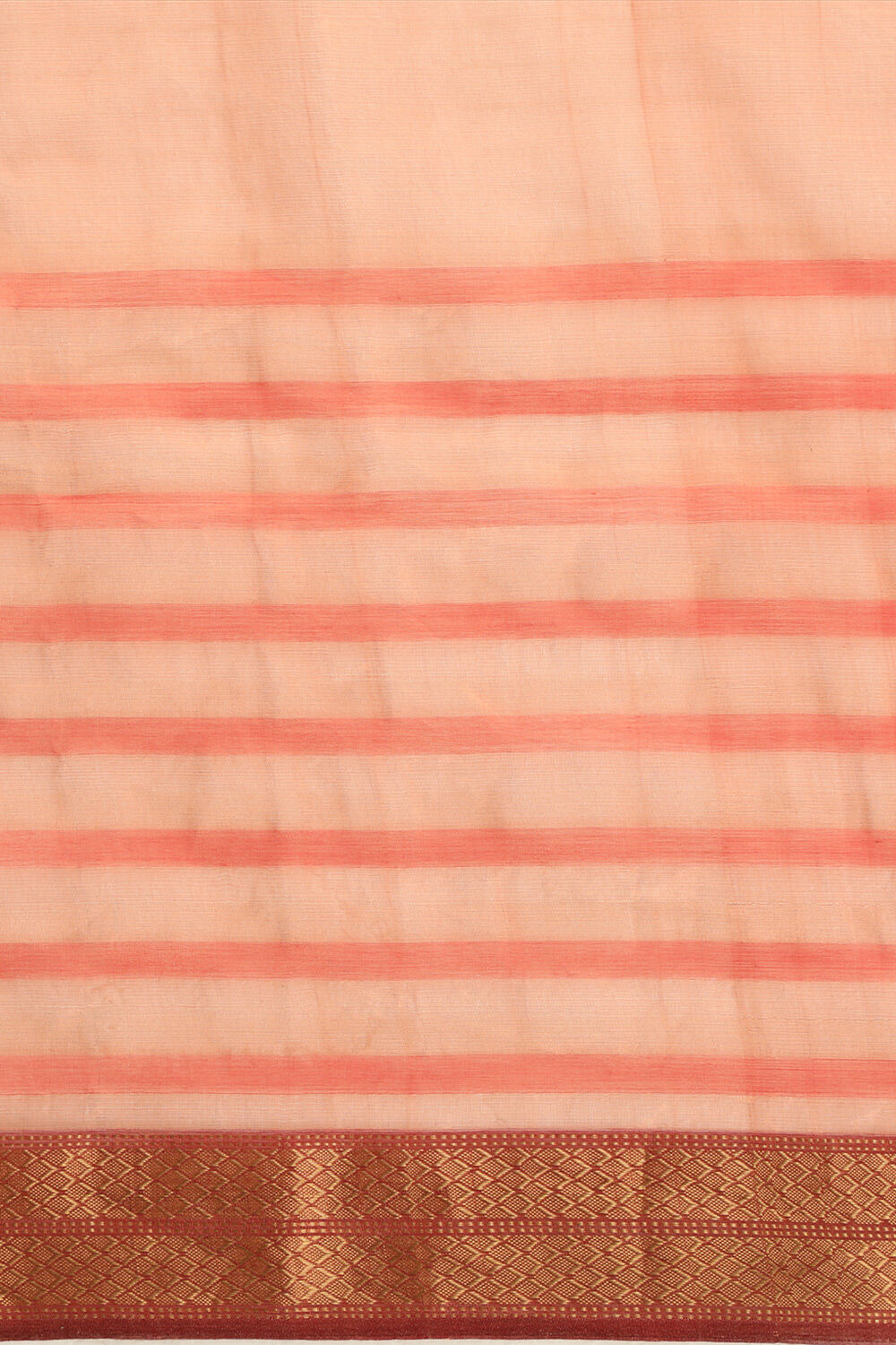 Orange Woven Pure Silk Tissue Maheswari Saree image number null
