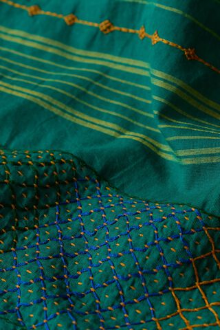 Green Karnataka Pure Cotton Lambani Saree thumbnail image number null