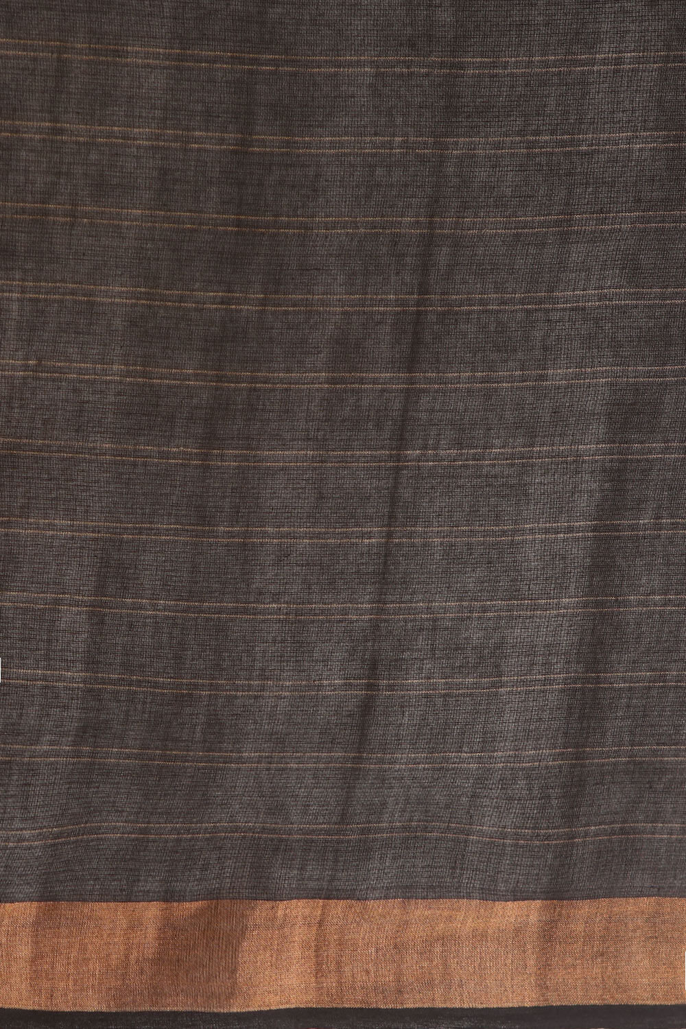 Black Woven Pure Silk Cotton Bengali Saree image number null