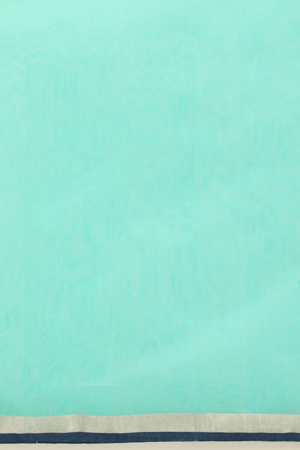 Light Bluish Green Pure Silk Cotton Woven Chanderi Saree image number null